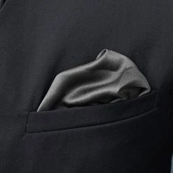 Trendhim Pochette De Costume Classique Gris Anthracite -Arkai Atlas Shop charcoal gray simple pocket square 1