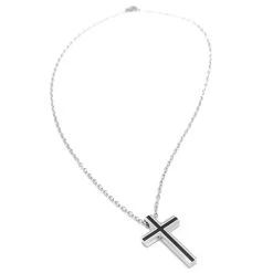 Fort Tempus Collier à Croix à Rayures Noires Et Blanches -Arkai Atlas Shop dnfjl