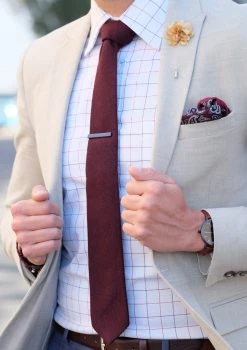 Warren Asher Pince à Cravate Courte Carré Bleu Marine -Arkai Atlas Shop dscf6688 1