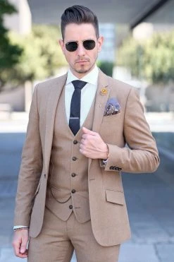 Warren Asher Pince à Cravate Slim Brune -Arkai Atlas Shop dscf7192