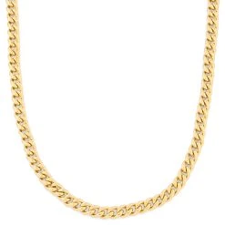 Lucleon Chaîne Dorée à Mailles De 8 Mm
