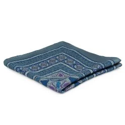 Tailor Toki Pochette De Costume Grise Et Bleue à Motif Mosaïque