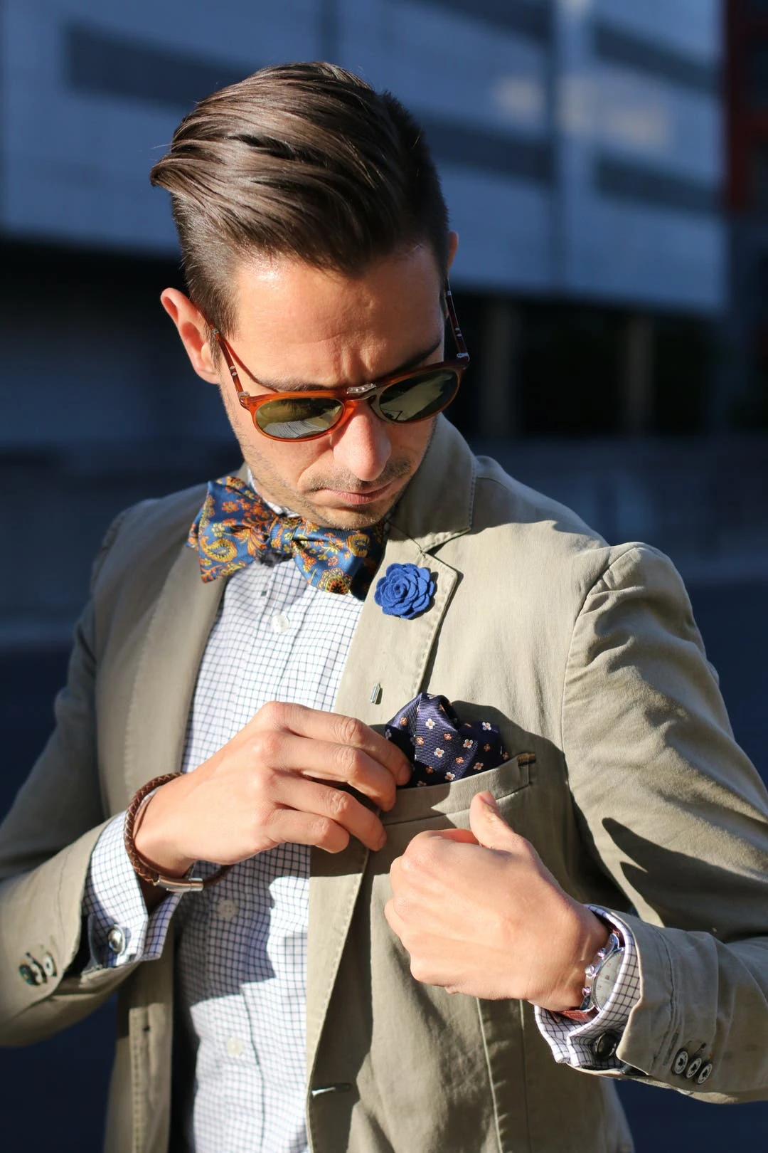Tailor Toki Pochette De Costume Bleue à Motif Floral 5 Tailor Toki Pochette De Costume Bleue à Motif Floral – Image 3