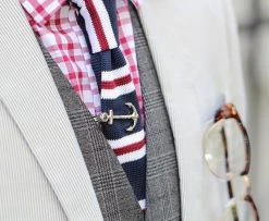 Warren Asher Pince à Cravate Argentée ''Ancre'' -Arkai Atlas Shop img 3104