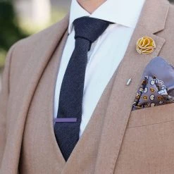 Warren Asher Pince à Cravate Courte Violette -Arkai Atlas Shop kort lilla slipsen l 2