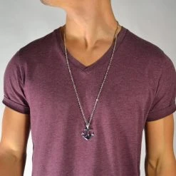 Fort Tempus Pendentif Tête De Mort Et Ancre 8 Fort Tempus Pendentif Tête De Mort Et Ancre -Arkai Atlas Shop kranie anker sta lhalsk de