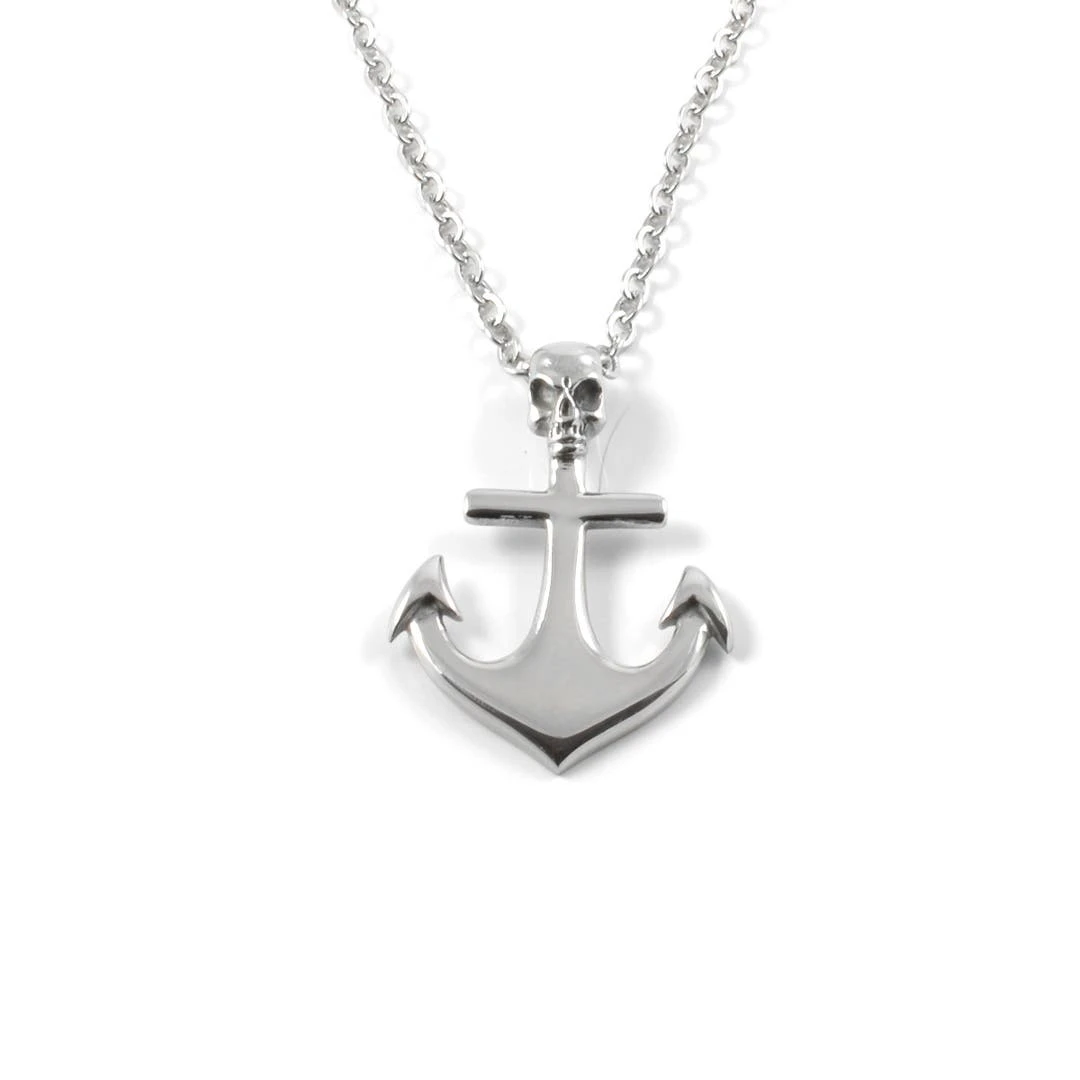 Fort Tempus Pendentif Tête De Mort Et Ancre 3 Fort Tempus Pendentif Tête De Mort Et Ancre