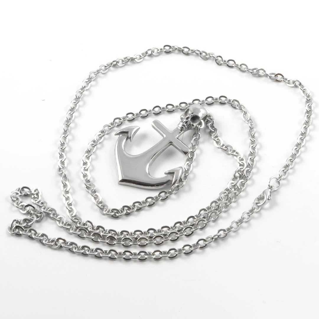 Fort Tempus Pendentif Tête De Mort Et Ancre 4 Fort Tempus Pendentif Tête De Mort Et Ancre – Image 2