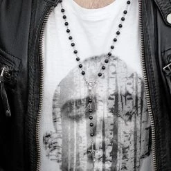 Fort Tempus Chapelet Noir -Arkai Atlas Shop necklace cross silverandblack accessoryformen inspiration