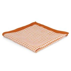 Tailor Toki Pochette De Costume En Vichy Orange Et Blanc