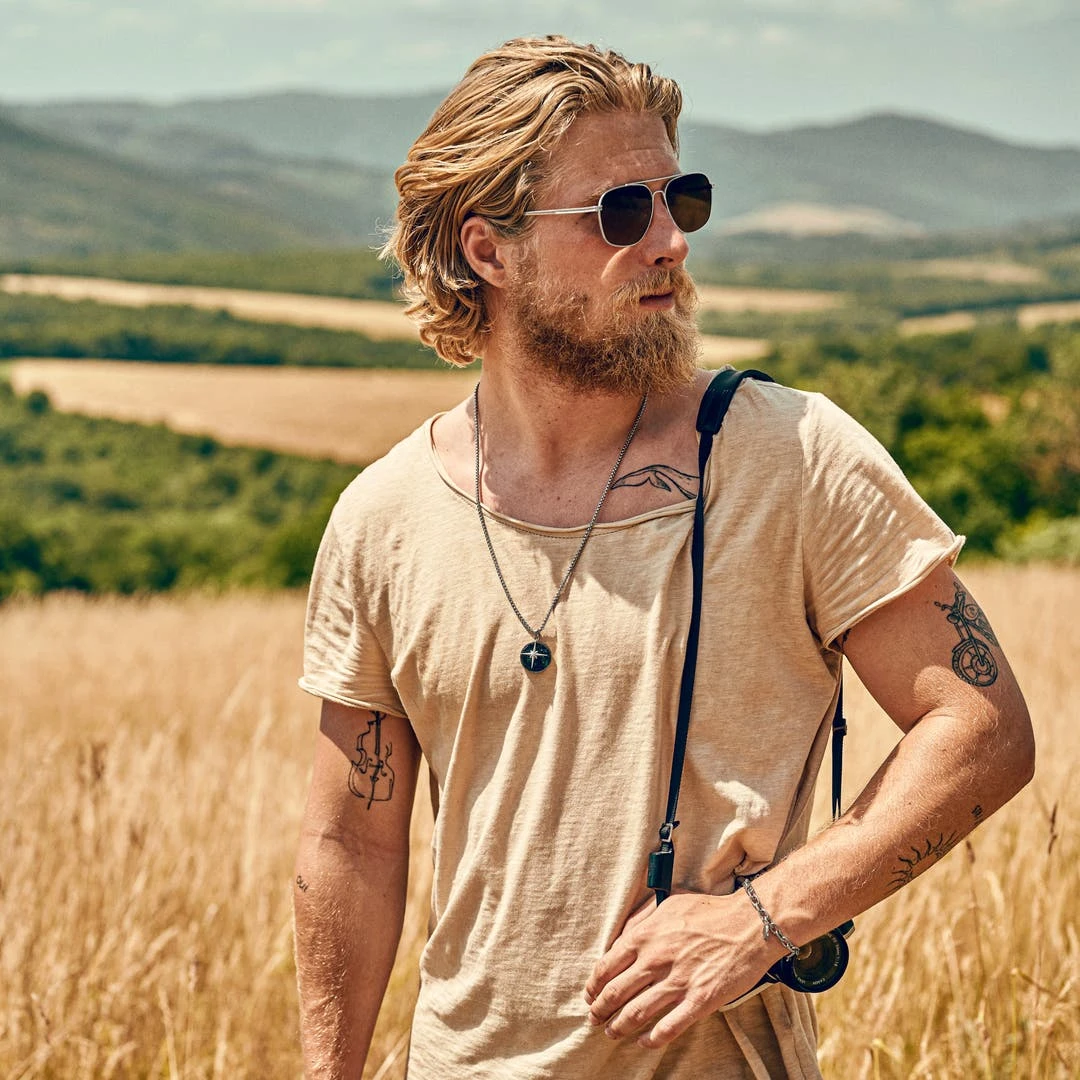 Arkai Atlas | Collier Argenté à Pendentif étoile Polaire Et Pierre D'azurite Et Malachite 4 Arkai Atlas | Collier Argenté à Pendentif étoile Polaire Et Pierre D'azurite Et Malachite – Image 2