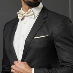 Trendhim Pochette De Costume Satinée Couleur Champagne -Arkai Atlas Shop rel megashoot bow ties 12565 1ddkjaj