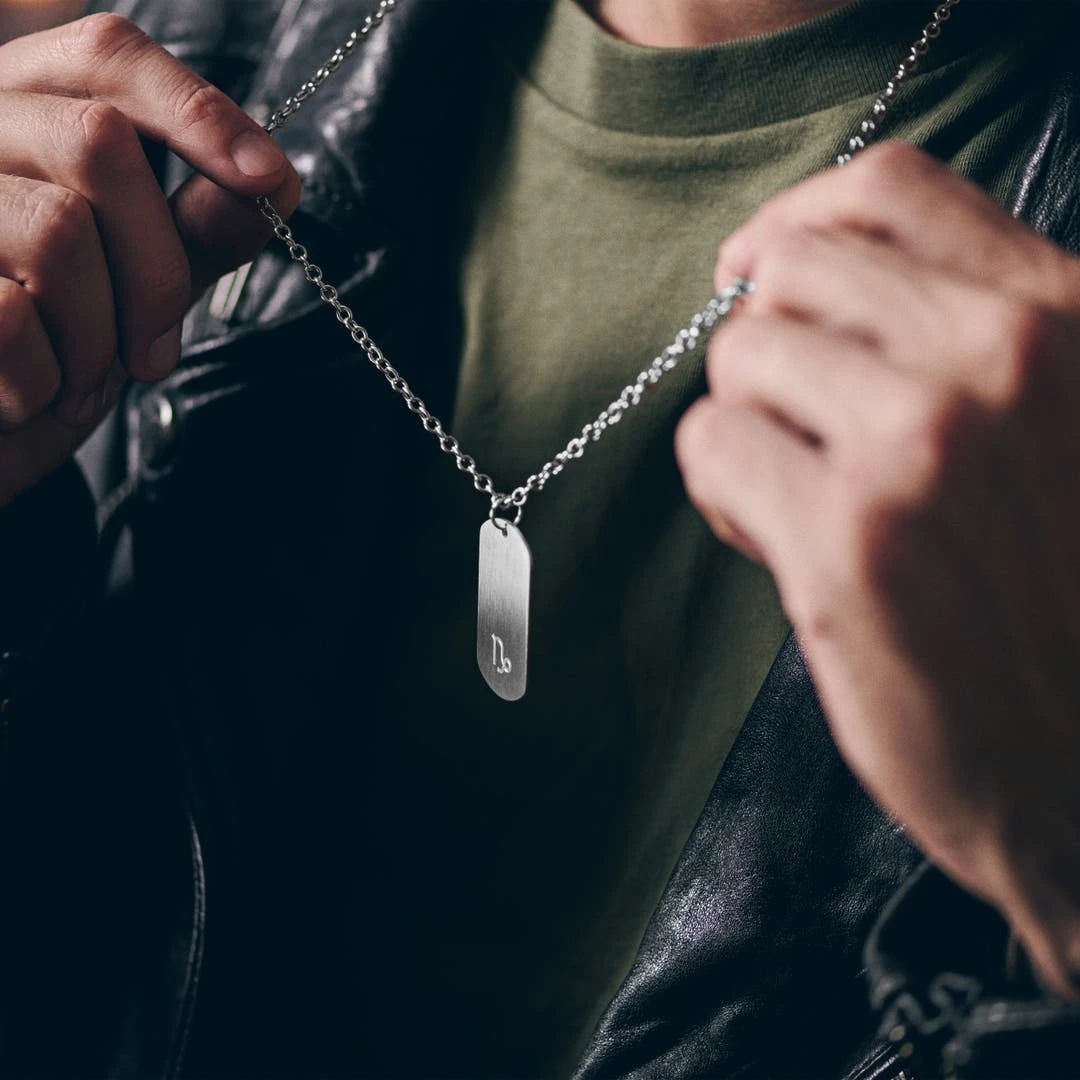 Lucleon Collier Zodiaque En Acier Argenté - Le Capricorne 4 Lucleon Collier Zodiaque En Acier Argenté - Le Capricorne – Image 2