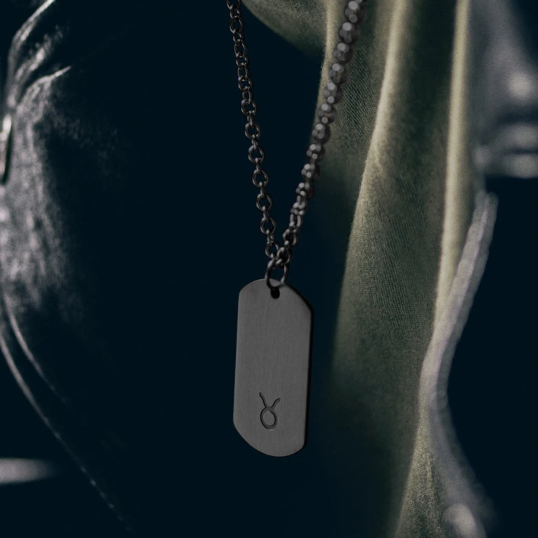 Lucleon Collier Zodiaque En Acier Gunmetal - Le Taureau 8 Lucleon Collier Zodiaque En Acier Gunmetal - Le Taureau – Image 6