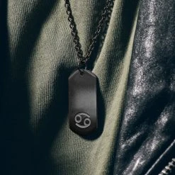 Lucleon Collier Zodiaque En Acier Gunmetal - Le Cancer 13 Lucleon Collier Zodiaque En Acier Gunmetal - Le Cancer -Arkai Atlas Shop rel zodiac 21935 1x1 2bm