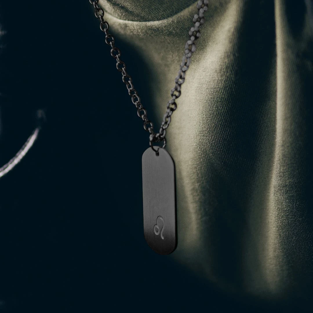 Lucleon Collier Zodiaque En Acier Gunmetal - Le Lion 8 Lucleon Collier Zodiaque En Acier Gunmetal - Le Lion – Image 6