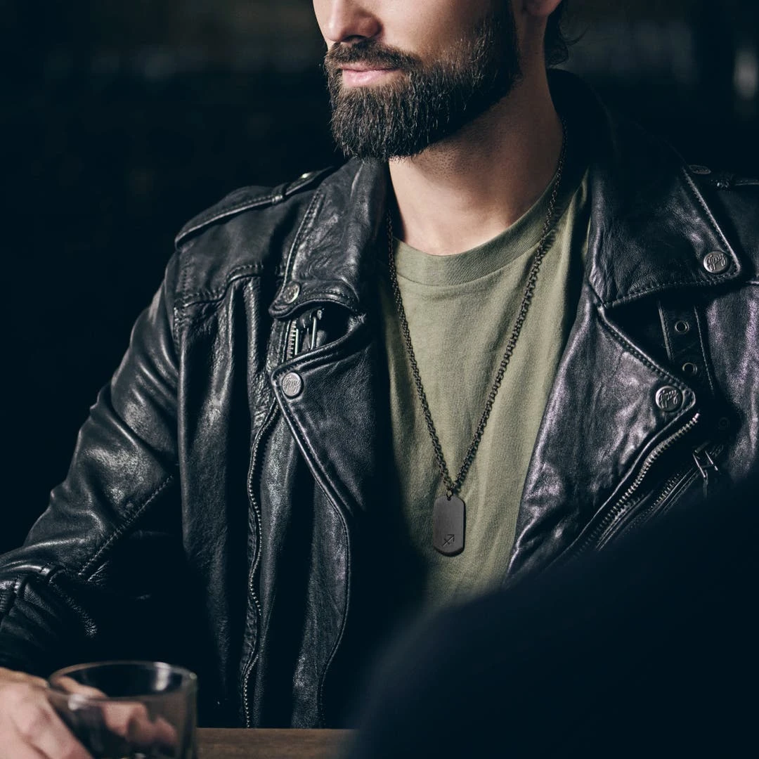 Lucleon Collier Zodiaque En Acier Gunmetal - Le Sagittaire 5 Lucleon Collier Zodiaque En Acier Gunmetal - Le Sagittaire – Image 3