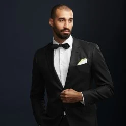 Trendhim Pochette De Costume Blanche à Bords Vert Citron -Arkai Atlas Shop ret megashoot pocket square 16659 1