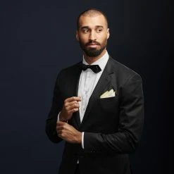 Trendhim Pochette De Costume Blanche à Bords Jaune Clair -Arkai Atlas Shop ret megashoot pocket square 16667 1