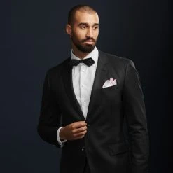 Trendhim Pochette De Costume Blanche à Bords Rose Clair -Arkai Atlas Shop ret megashoot pocket square 16672 1