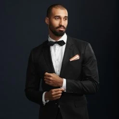 Trendhim Pochette De Costume Blanche à Bords Orange -Arkai Atlas Shop ret megashoot pocket square 16677 1