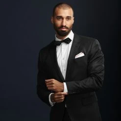 Trendhim Pochette De Costume Blanche à Bords Orange Foncé -Arkai Atlas Shop ret megashoot pocket square 16680 1