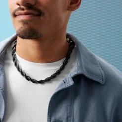 Lucleon Chaîne à Maille Cordée En Acier Bronze Gunmétal Amager Collin - 10 Mm -Arkai Atlas Shop rst acpa collectionpage black 23066 bjarkejohansen 3