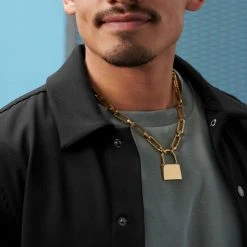 Lucleon Collier Carter Amager à Chaîne Dorée Et Pendentif Cadenas -Arkai Atlas Shop rst acpa collectionpage gold 23046 bjarkejohansen 3