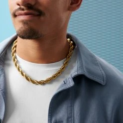 Lucleon Chaîne à Maille Cordée En Acier DoréAmager Collin - 10 Mm -Arkai Atlas Shop rst acpa collectionpage gold 23065 bjarkejohansen 3