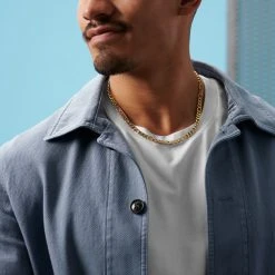 Lucleon Chaîne Figaro En Acier Doré Curtis Amager -Arkai Atlas Shop rst acpa collectionpage gold 23071 black 23072 silver 23070 bjarkejohansen 3