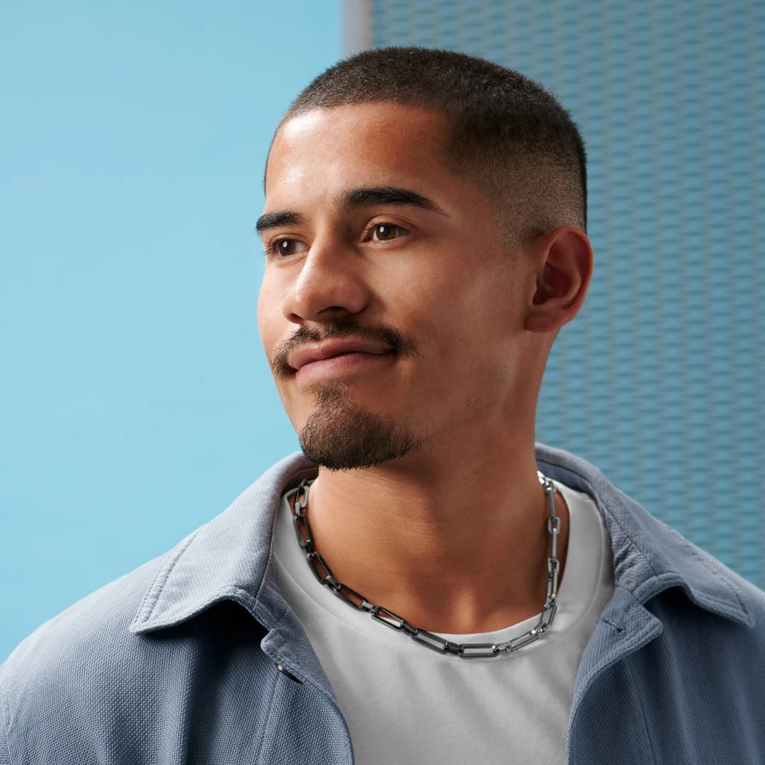 Lucleon Collier Chaîne Bicolore En Métal Argenté Et Bronze Connor Amager 7 Lucleon Collier Chaîne Bicolore En Métal Argenté Et Bronze Connor Amager – Image 5