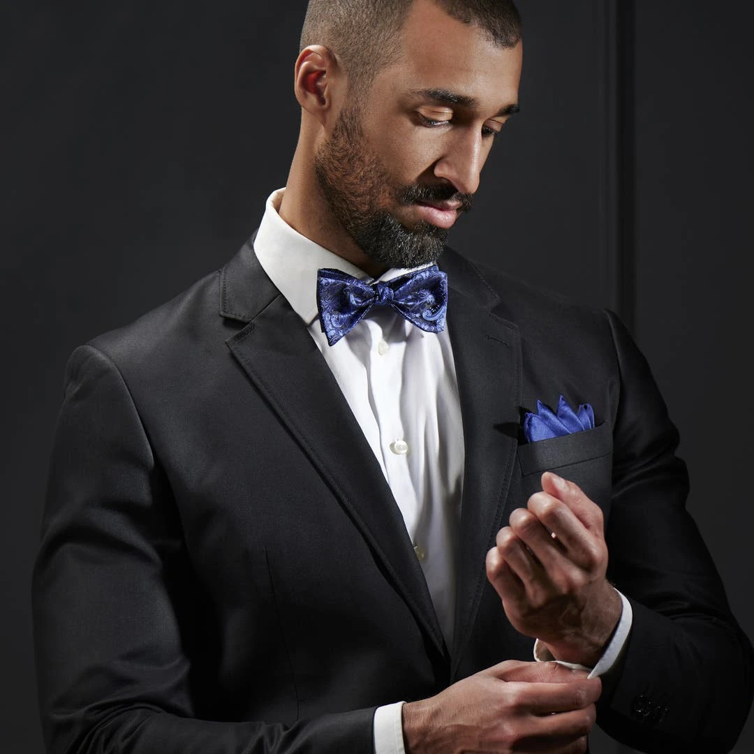 Trendhim Pochette De Costume Unie Bleu Marine Brillant 6 Trendhim Pochette De Costume Unie Bleu Marine Brillant – Image 4