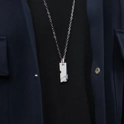 Lucleon Collier Moderne à Plaque Militaire Gigogne Argentée -Arkai Atlas Shop rst megashoot n 2 10187