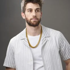 Fort Tempus Collier Cubain En Acier Doré -Arkai Atlas Shop rst megashoot n 54 3900