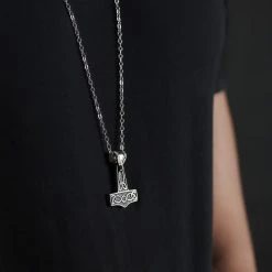 Fort Tempus Collier En Acier Avec Marteau De Thor Argenté -Arkai Atlas Shop rst megashoot neck 4685 2
