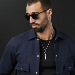 Fort Tempus Collier à Pendentif Ankh En Acier Argenté -Arkai Atlas Shop rst megashoot neck2 1 17554