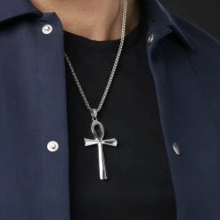 Fort Tempus Collier à Pendentif Ankh En Acier Argenté -Arkai Atlas Shop rst megashoot neck2 2 17554