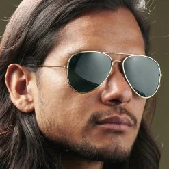 Paul Riley Lunettes Polarisantes Aviator Dorées à Verres Vert Foncé -Arkai Atlas Shop rst megashoot sunglas 13910 2 bm 2