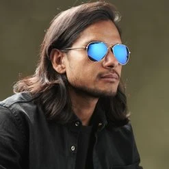 Paul Riley Lunettes De Soleil Aviateur Argentées à Verres Bleu Miroir -Arkai Atlas Shop rst megashoot sunglas 13918 2