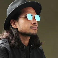 Paul Riley Lunettes De Soleil Groovy Bleu Et Or -Arkai Atlas Shop rst megashoot sunglas 17161 2