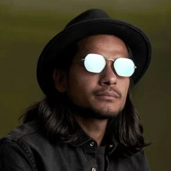 Paul Riley Lunettes De Soleil Groovy Bleu Et Or -Arkai Atlas Shop rst megashoot sunglas 17161 3 1