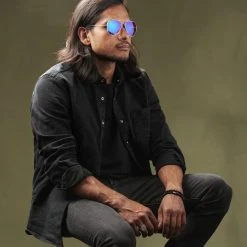 Paul Riley Lunettes De Soleil Aviateur à Montures Dorées Et Verres Irisés -Arkai Atlas Shop rst megashoot sunglas 17167 1