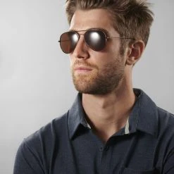 Paul Riley Lunettes Aviateur à Monture Marron Et Verres Polarisés -Arkai Atlas Shop rst megashoot sunglases 13908 2