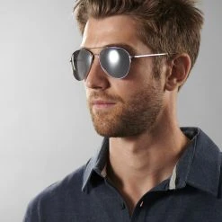 Paul Riley Lunettes De Soleil Argentées De Style Aviateur Et Verres Miroir -Arkai Atlas Shop rst megashoot sunglases 13913 2