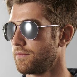 Paul Riley Lunettes De Soleil Argentées De Style Aviateur Et Verres Miroir -Arkai Atlas Shop rst megashoot sunglases 13913 2 bm