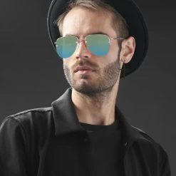 Paul Riley Lunettes De Soleil Aviateur Argentées Et Turquoise à Verres Miroir -Arkai Atlas Shop rst megashoot sunglasses 13907 25