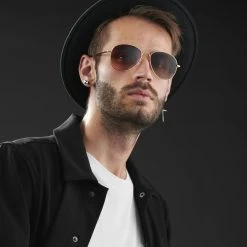 Paul Riley Lunettes De Soleil Aviateur Dorées à Verres Dégradés Marron -Arkai Atlas Shop rst megashoot sunglasses 13914 1