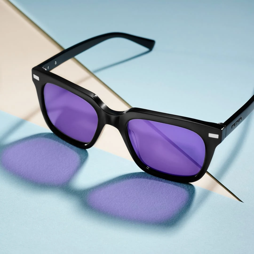 Waykins Lunettes De Soleil Noires Wolfgang Thea à Verres Polarisés Violets 8 Waykins Lunettes De Soleil Noires Wolfgang Thea à Verres Polarisés Violets – Image 6