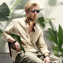 Arkai Occasus | Lunettes De Soleil à Verres Sombres Polarisés Et Double Pont Noir Et Transparent -Arkai Atlas Shop rst spring 23 arkai sunglasses darkandblue 1c 1