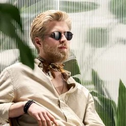 Arkai Occasus | Lunettes De Soleil En Titane Couleur Cuivre à Verres Ronds Polarisés -Arkai Atlas Shop rst spring 23 arkai sunglasses goldandsilver 1c 2